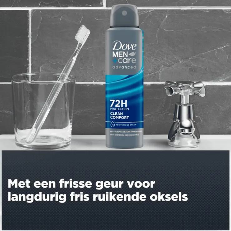 Heren Dove Men+Care Advanced Clean Comfort Anti-Transpirant Deodorant Spray 150 ML