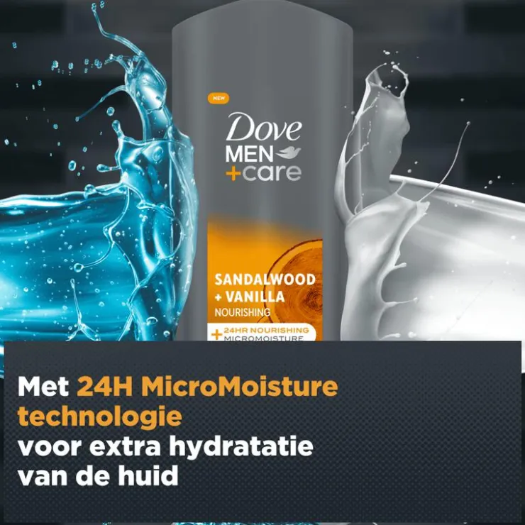 Dove Men+Care Sandalwood & Vanilla Showergel 250 ML