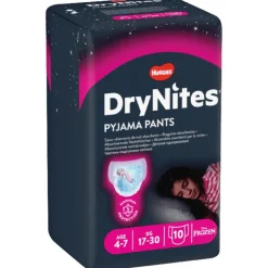 Huggies DryNites Frozen Luierbroekjes Meisjes 4 Tot 7 Jaar (17 - 30 kg) 10 stuks