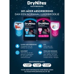 Huggies DryNites Frozen Luierbroekjes Meisjes 4 Tot 7 Jaar (17 - 30 kg) 10 stuks