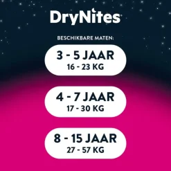 Huggies DryNites Frozen Luierbroekjes Meisjes 4 Tot 7 Jaar (17 - 30 kg) 10 stuks