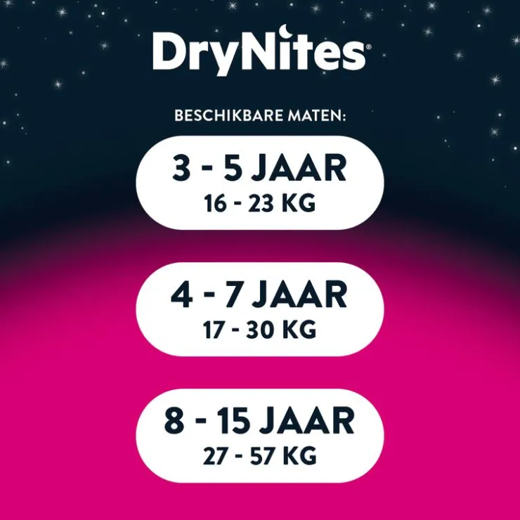 Huggies DryNites Frozen Luierbroekjes Meisjes 4 Tot 7 Jaar (17 - 30 kg) 10 stuks