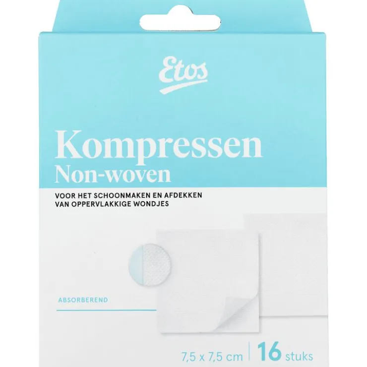 Etos Gaaskompressen 7,5 x 7,5 16 stuks