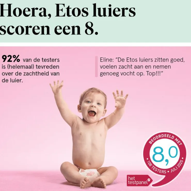 Etos Luiers Midi Maat 3 6-10 kg Mid Pack 35 stuks