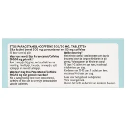 Etos Paracetamol/Coffeïne 500/50 mg 20 stuks