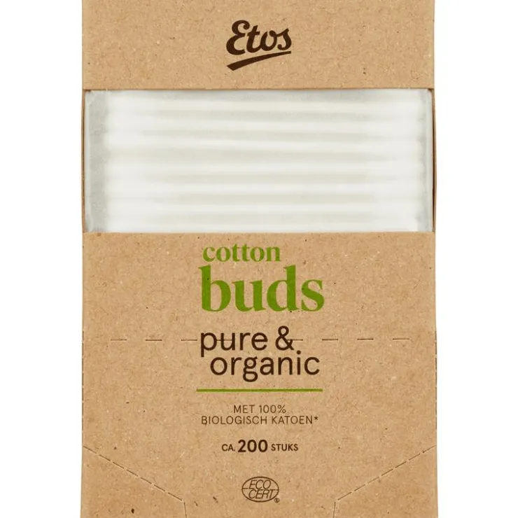 Etos Pure & Organic Wattenstaafjes 200 stuks