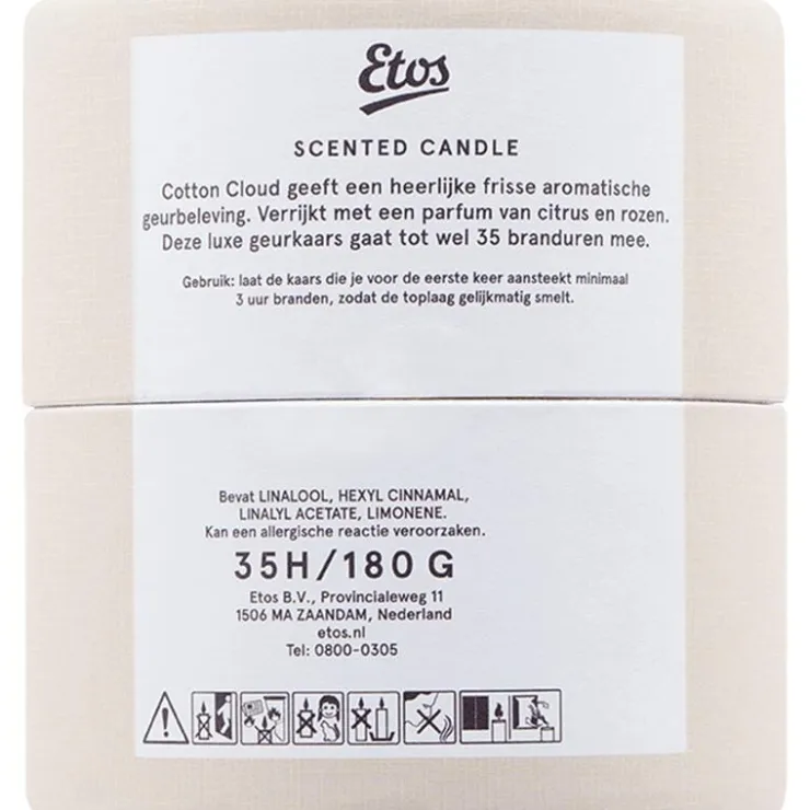 Etos Scented Glass In Sliding Tube Cotton Cloud