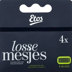 Heren Etos Scheermes Man Navul 6 Blads Zwart 4 stuks