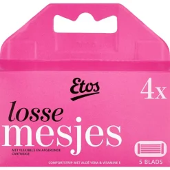 Heren Etos Scheermesjes 5-Blads Blauw 4 stuks