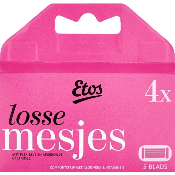 Heren Etos Scheermesjes 5-Blads Blauw 4 stuks