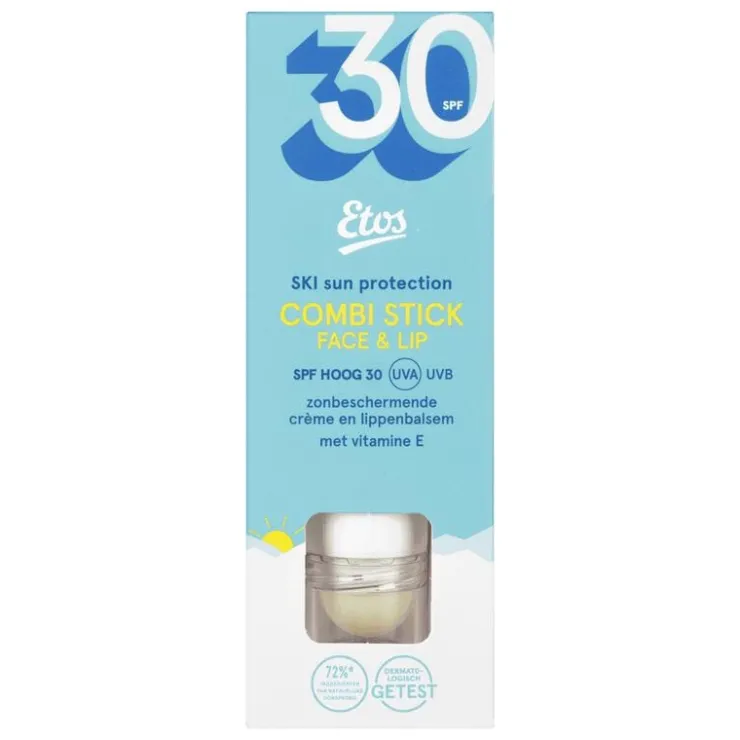 Etos Ski Zonbescherming Combi Stick 2-in-1 Face en Lip SPF30 20 ML