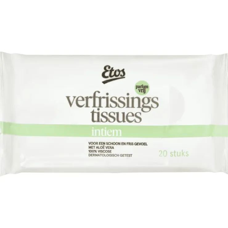 Etos Verfrissingtissues Intiem 20 stuks