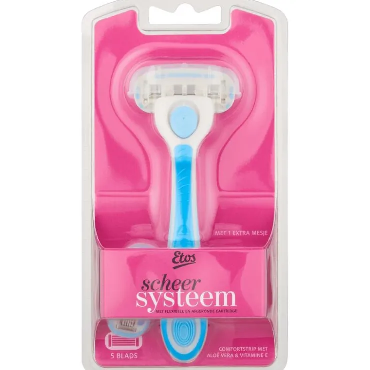 Heren Etos Vrouw Scheersysteem Blauw 5-Blads