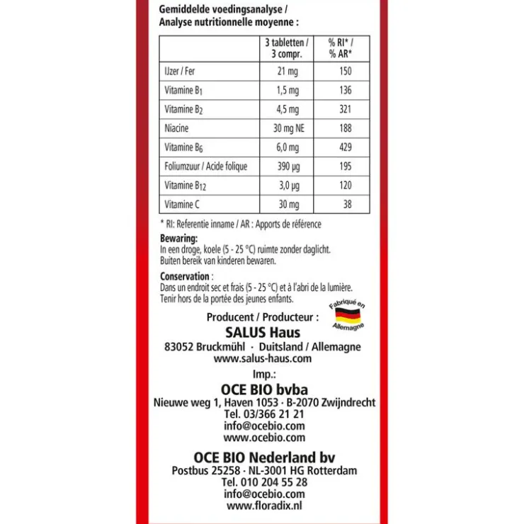 Salus Floradix Ijzer 147 Tabletten