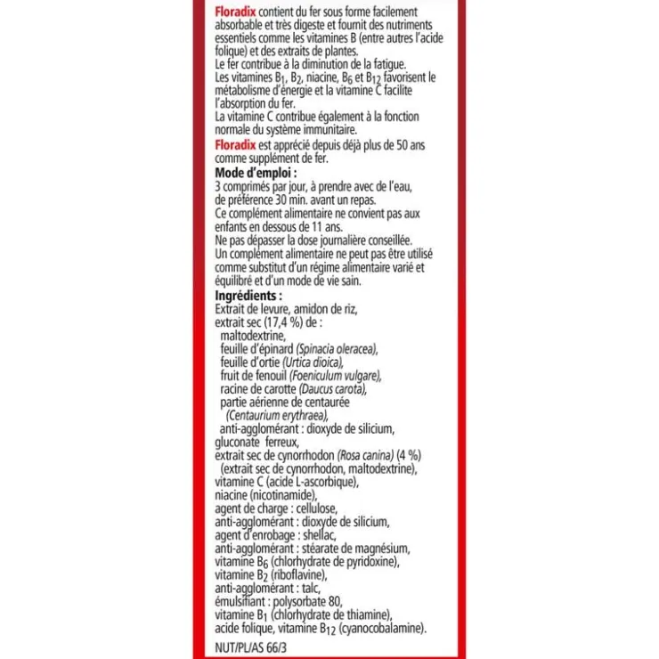 Salus Floradix Ijzer 147 Tabletten