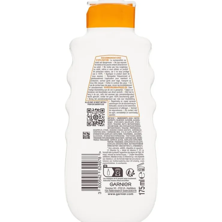 Garnier Ambre Solaire Hydra 24H Protect Lotion Zonnebrandcrème SPF 50 175ml waterresistent