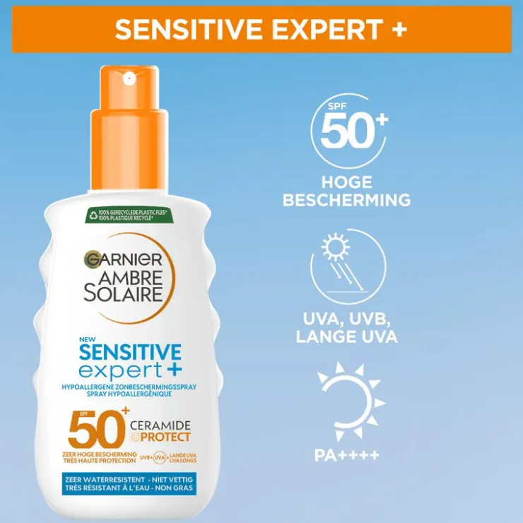 Garnier Ambre Solaire Sensitive Expert Zonnespray SPF50+ 150 ML