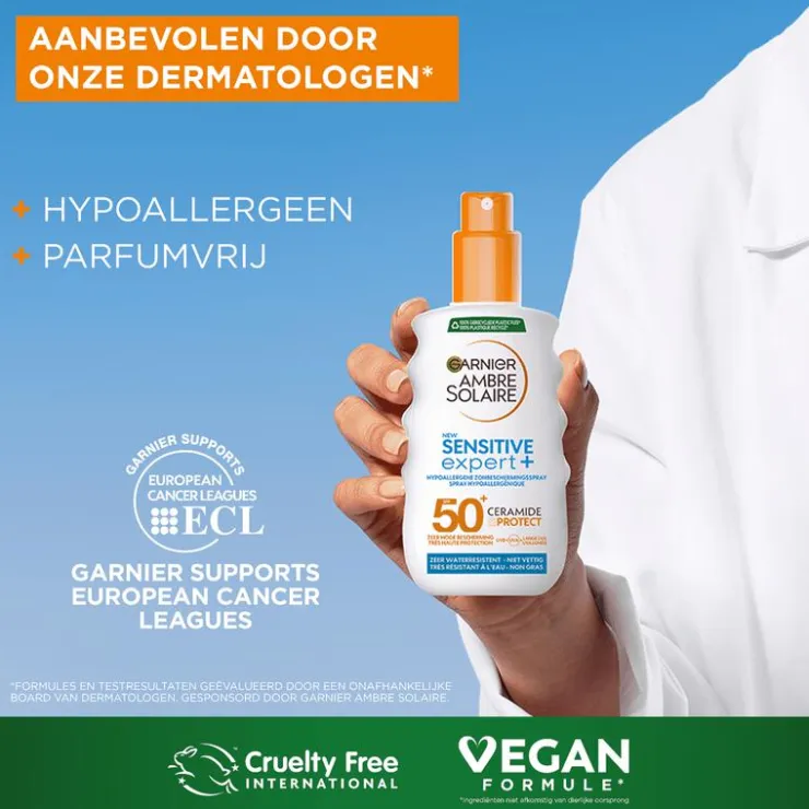 Garnier Ambre Solaire Sensitive Expert Zonnespray SPF50+ 150 ML