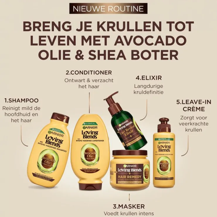 Loving Blends Garnier Avocado Olie & Shea Boter Curl Revival Elixir 120 ML