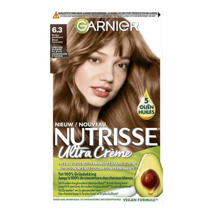 Nutrisse Garnier Crème 6.3 Donker Goudblond Haarverf