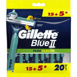 Heren Gillette Blue2 Plus Slalom Wegwerpmesjes 20 Stuks