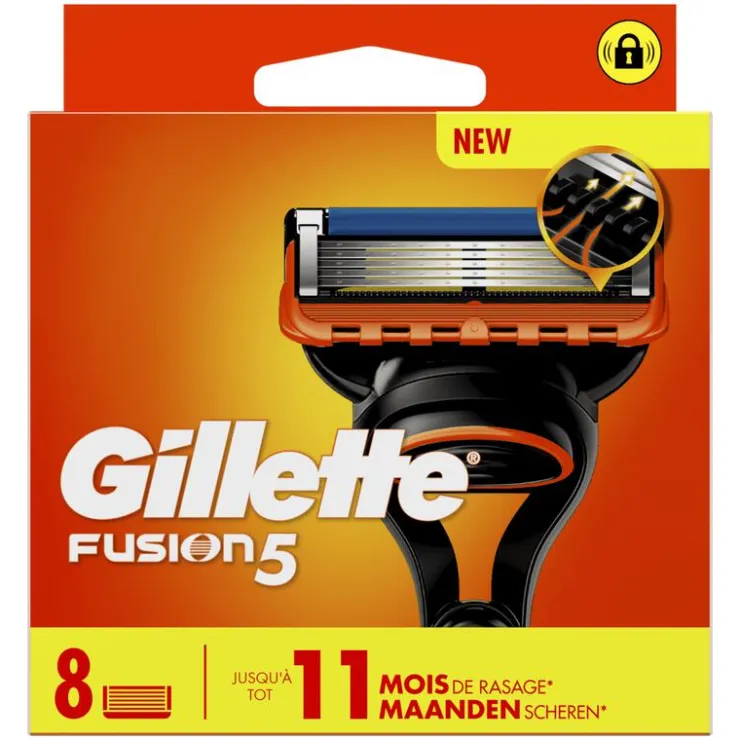 Heren Gillette Fusion5 Navulmesjes 8 Stuks