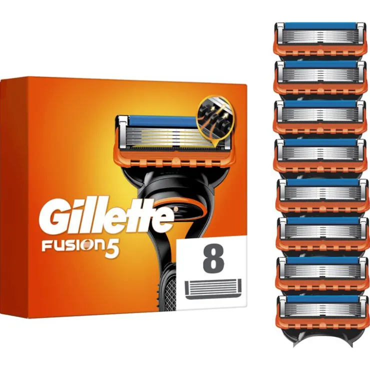 Heren Gillette Fusion5 Navulmesjes 8 Stuks