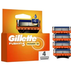 Heren Gillette Fusion5 Power Navulmesjes 4 Stuks