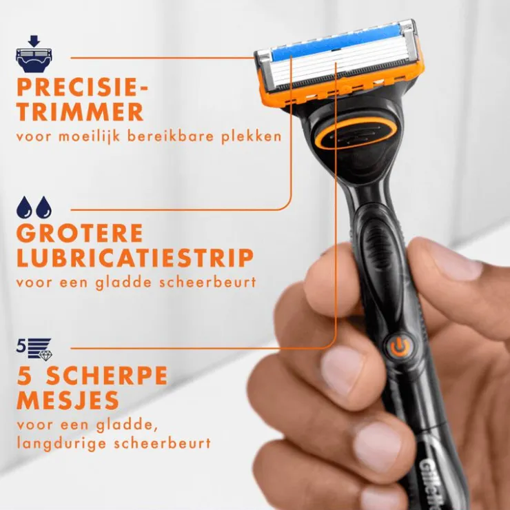Heren Gillette Fusion5 Power Navulmesjes 4 Stuks