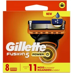 Heren Gillette Fusion5 Power Navulmesjes 8 Stuks