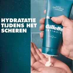 Heren Gillette Intimate 2-In-1 Scheercrème & Reiniger Voor Intieme Zone 177 ML