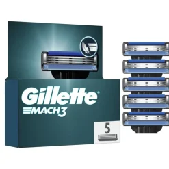 Heren Gillette Mach3 Navulmesjes 5 Stuks