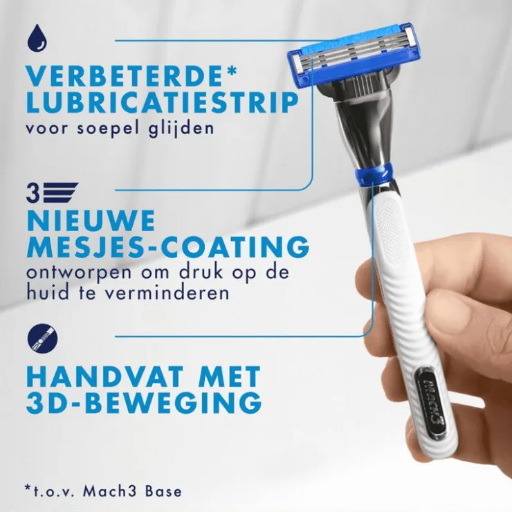 Heren Gillette Mach3 Turbo Navulmesjes 12 Stuks