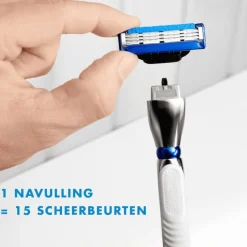 Heren Gillette Mach3 Turbo Navulmesjes 5 Stuks