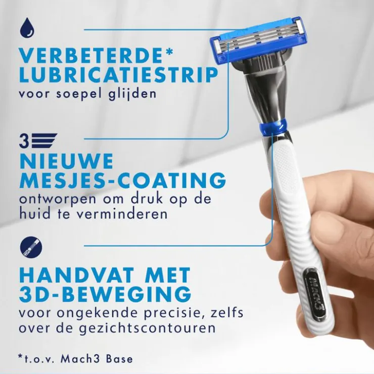 Heren Gillette Mach3 Turbo Scheersysteem Met 2 Navulmesjes