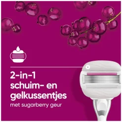 Heren Gillette Venus Comfortglide Sugarberry Scheersysteem 5 Blades + 1 mesje