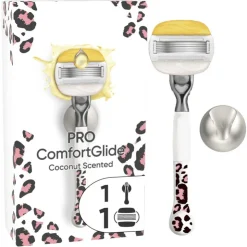 Heren Gillette Venus Comfortglide Coconut Luipaard Scheersysteem 5 Blades plus 1 Mesje