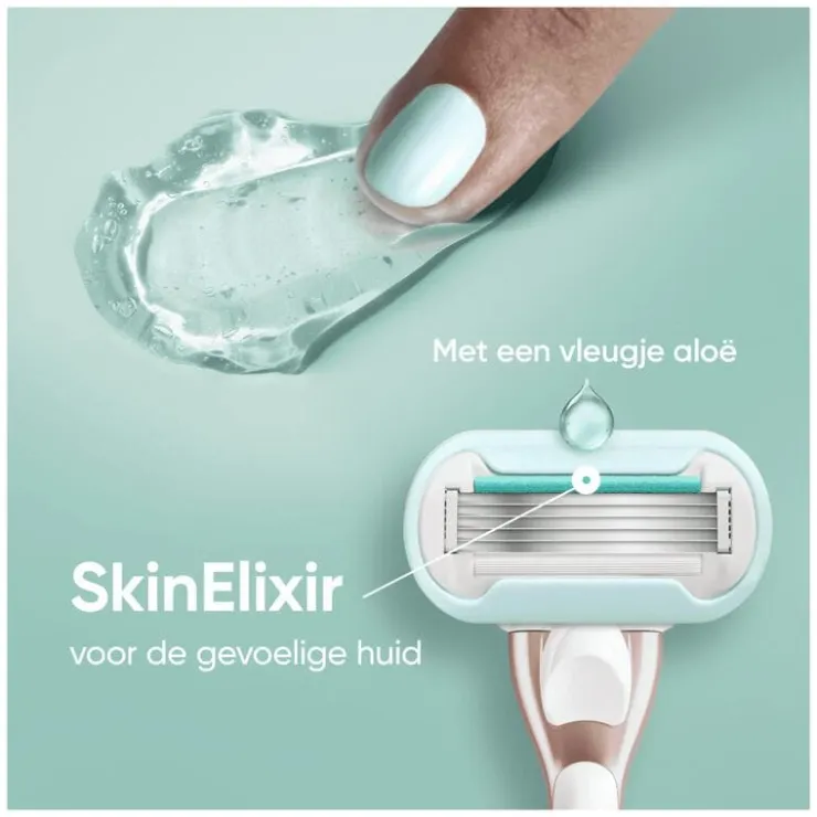 Heren Gillette Venus Deluxe Smooth Sensitive Rose Gold Scheersysteem 5 Blades