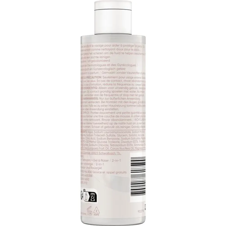 Heren Satin Care Gillette Venus 2-in-1 Reiniger & Scheergel Voor Huid en Schaamhaar 190 ML