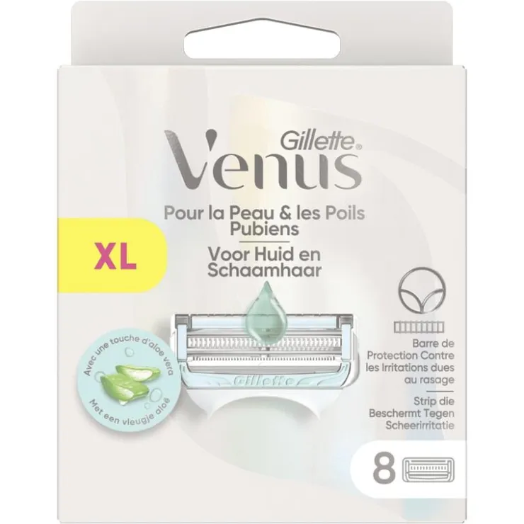 Heren Gillette Venus Voor Huid En Schaamhaar Aloe Vera Navulmesjes 8 Stuks