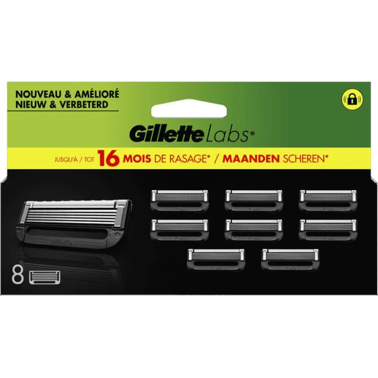 Heren Gillette Labs Navulmesjes 8 Stuks