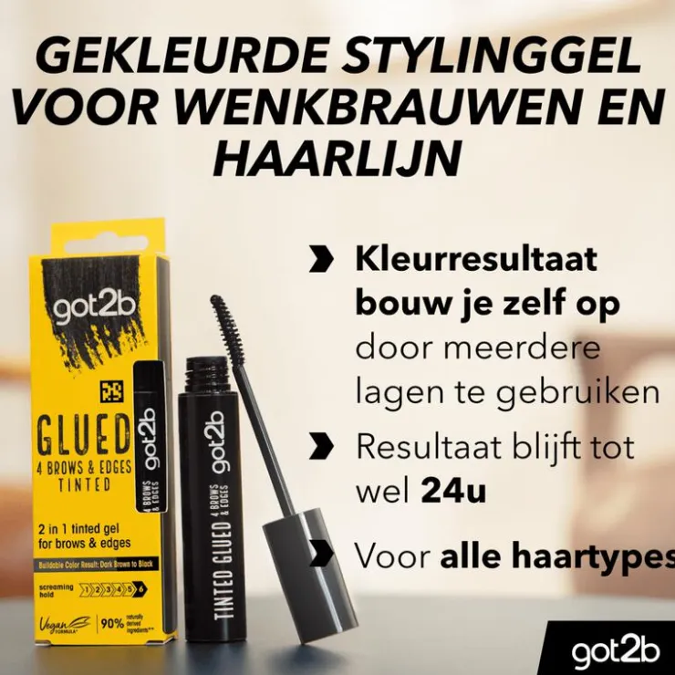 Got2b Glued 4 Brows & Edges Zwart 16 ML