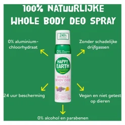 Happy Earth 100% Natural Whole Body Deo Spray Lavender Ylang 100ML
