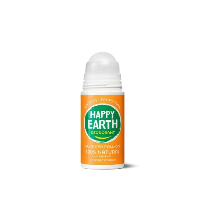 Happy Earth 100% Natuurlijke Rose Petitgrain Deodorant Roller 75 ML