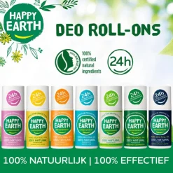 Happy Earth 100% Natuurlijke Cedar Lime Deodorant Roller 75 ML