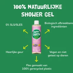 Happy Earth Lavender Ylang 100% Natuurlijke Douchegel 300 ML