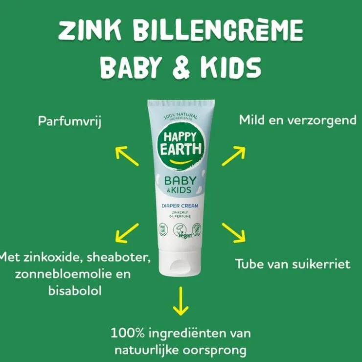 Happy Earth Zink Billencrème Baby & Kids