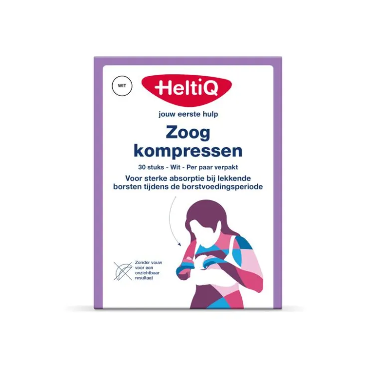 HeltiQ Zoogkompressen wit 30st