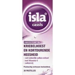 Isla cassis pastilles met Vitamine C Suikervrij