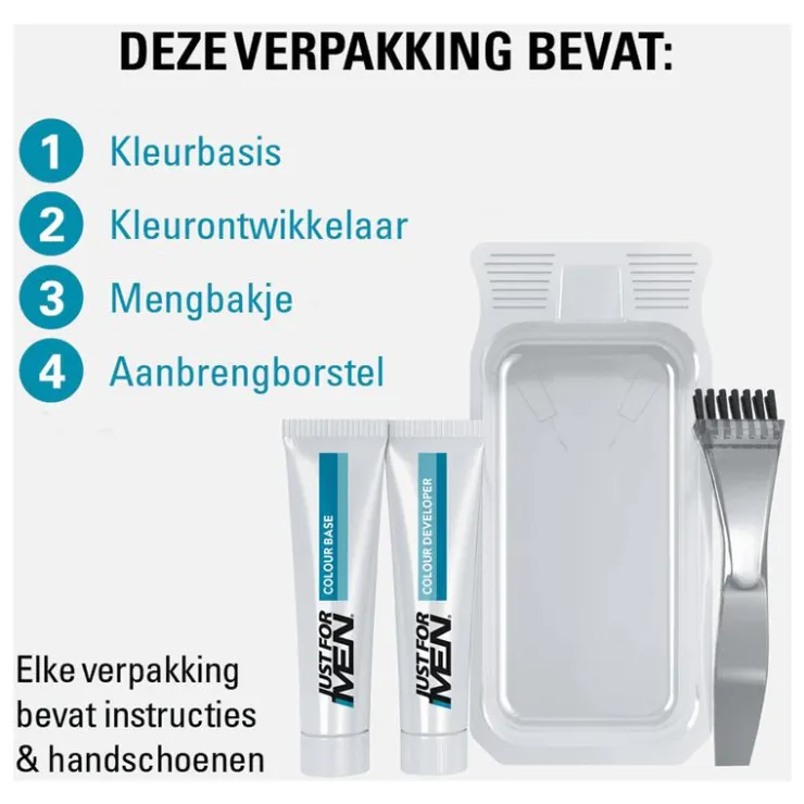 Heren Just For Men Snor & Baard Zwart M55